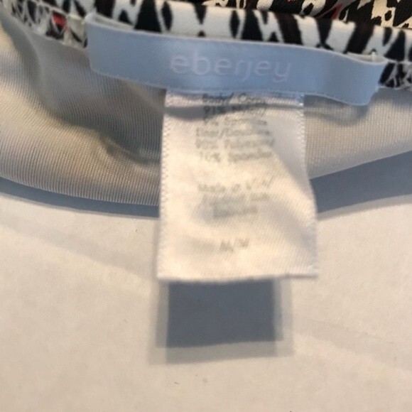 EBERJEY Medium Bikini Bottom Black Peach Tassels Adjustable Tie Swim Beach Pool - Picture 5 of 5